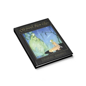 Alte französische Märchen, Hardcover Journal, Lineal, Vintage Illustration, Virginia Frances Sterrett, 1920, Notizbuch