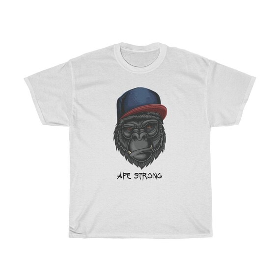 Ape Strong 100% Cotton T-shirt, S-3XL, Gorilla, Ape Army, WSB, WallStreetBets, Amc, Gme