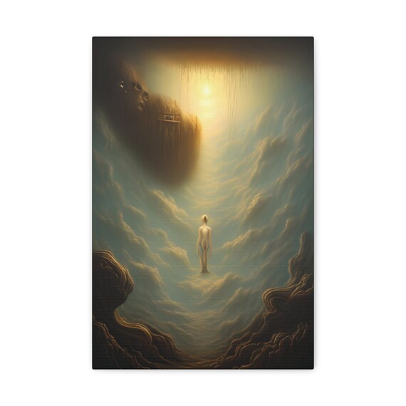 Ascending, Canvas Print, Spiritual, Religious, Heaven, Faith, Afterlife, Moody