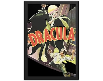 Dracula 1931 Horror Movie Poster: Framed Giclée Print