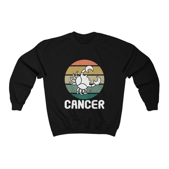 Cancer Crewneck Sweatshirt In Retro Vintage Style, Zodiac Sign, Astrology Gift