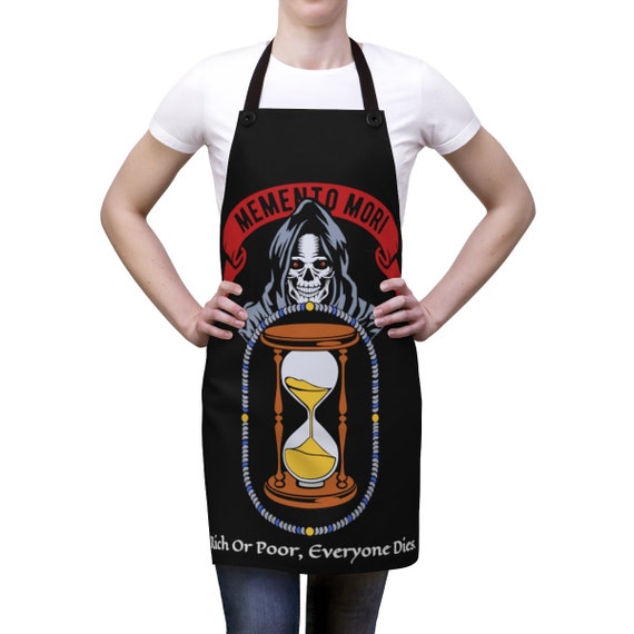 Memento Mori, Cookout Apron, Vintage Inspired Image