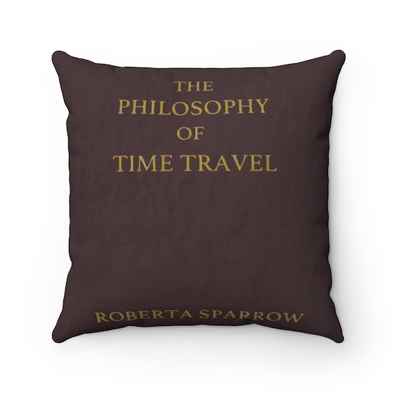 The Philosophy Of Time Travel, Square Pillow, Vintage Movie Book, Donnie Darko