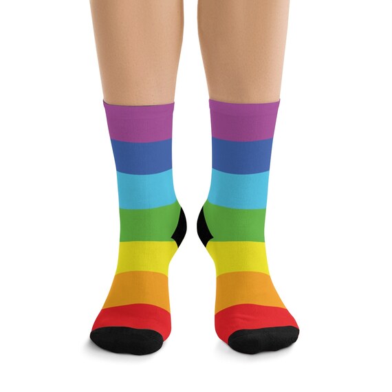 Rainbow Premium Crew Socks, One Size Fits Most