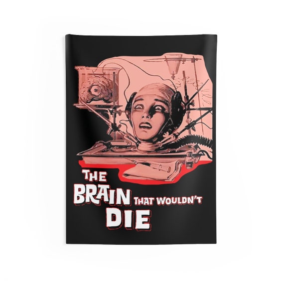 The Brain That Wouldn't Die, 26"x36" Indoor Wall Tapestry, 1962 Horror Movie Poster, Wall Decor, Room Decor