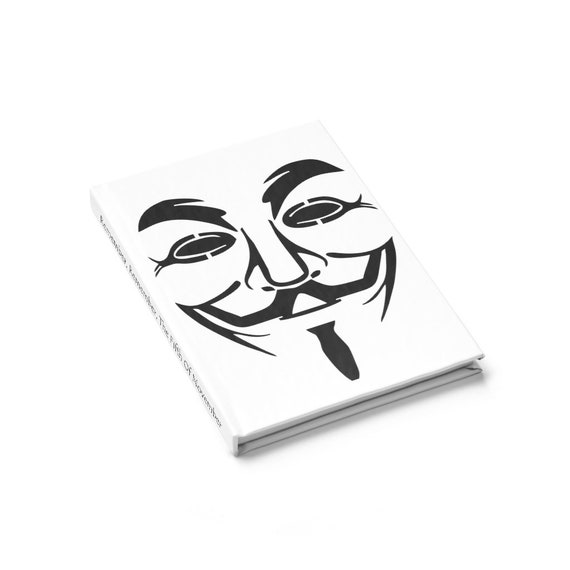 Remember, Remember, The Fifth Of November, Journal, Hardcover, Ruled Line, Opens Flat, Guy Fawkes, V For Vendetta Movie Inspired, Activism