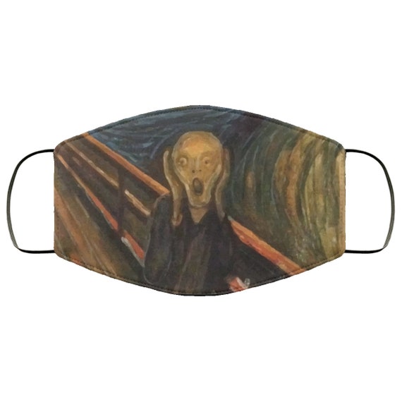 The Scream, Large Face Mask, Breathable, Washable, Reusable, Edvard Munch