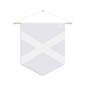 Flag Of Scotland, 18"x21" Indoor Wall Pennant. Saint Andrew's Cross, Saltire, Scottish Pride image 4