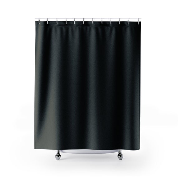 Blackout Fabric Shower Curtain, All Black, Bathroom Tranquility, Privacy, Sanctuary, Oasis, Calming, Soothing, Peaceful, Haven, Relaxation