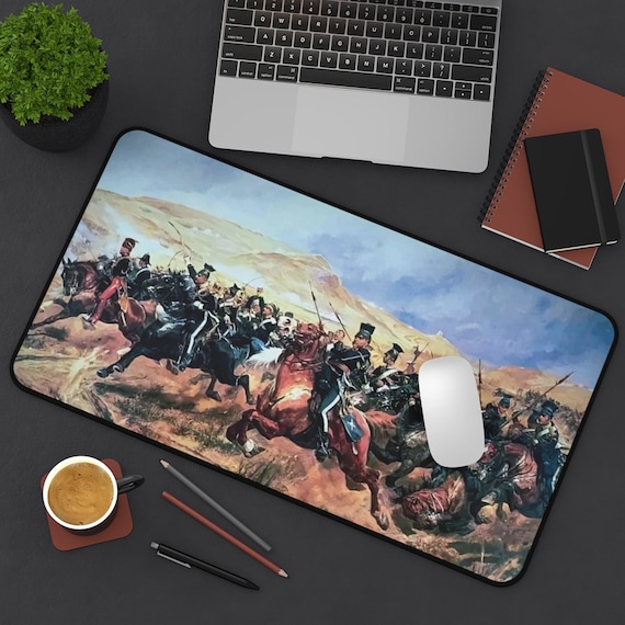 The Charge Of The Light Brigade Desk Mat, Battle of Balaclava, Crimean War, Military History