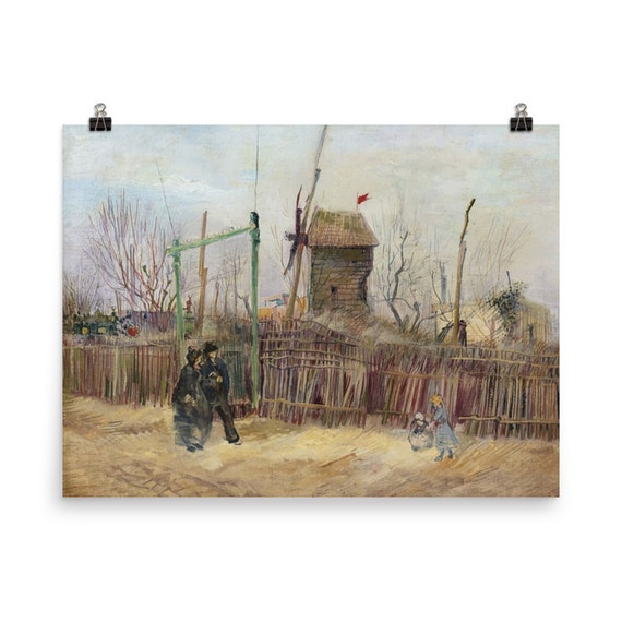 Street Scene In Montmartre v1 Giclée Poster, Vincent Van Gogh, 1887