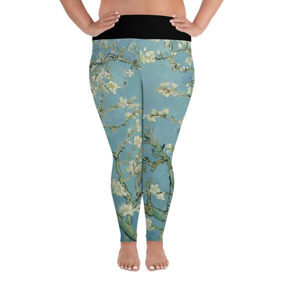 Almond Blossoms, Plus Size Leggings, Vintage Painting, Vincent Van Gogh, 1890