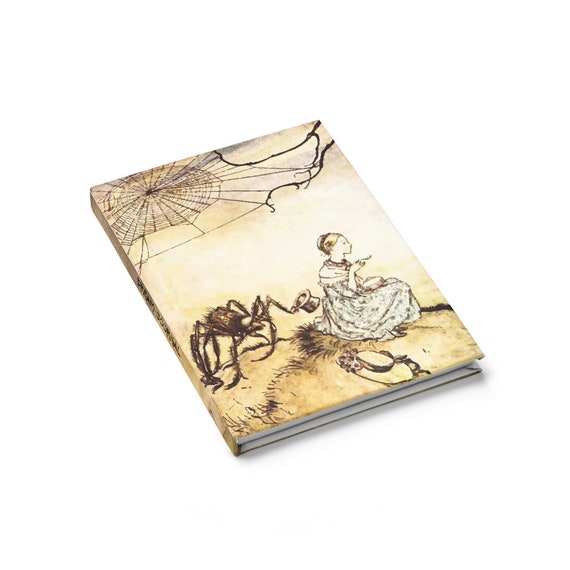 Nursery Rhymes Dream Journal, Hardcover, Ruled Line, Arthur Rackham, Little Miss Muffett, Cow Jumped Over The Moon, Notebook