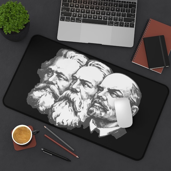 Marx Engels Lenin v2 Desk Mat, Socialism, Communism, Marxism, Activism