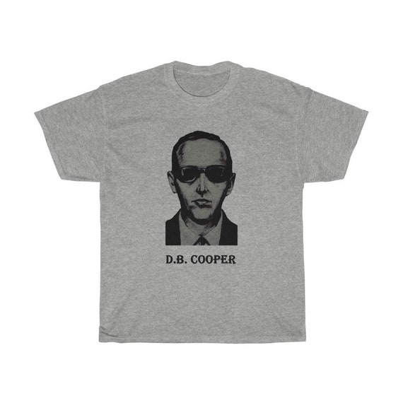 DB Cooper FBI Sketch T-shirt, Vintage Retro Design, Northwest Orient Flight 305 11/24/1971