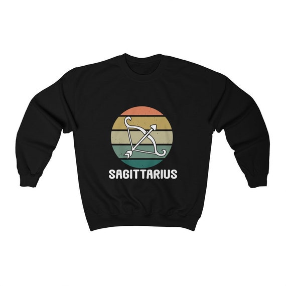 Sagittarius Crewneck Sweatshirt In Retro Vintage Style, Zodiac Sign, Astrology Gift