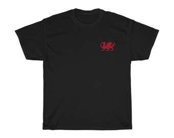 Welsh Dragon T-Shirt: Cymru Am Byth, Flag of Wales Motto