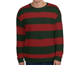 Sueter de Pesadilla en Elm Street para hombre talla XS Freddy Krueger Halloween rayas espiritu Etsy Espana