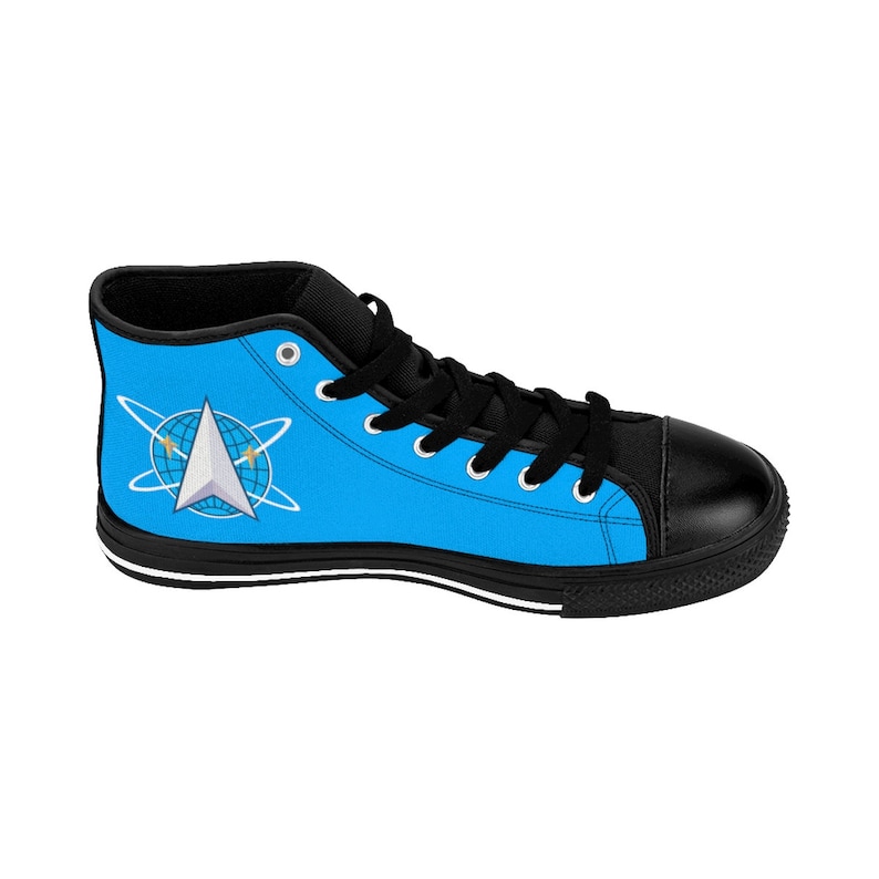 The Original Series Blue Men/'s High-top Sneakers Inspired By Star Trek Space Command