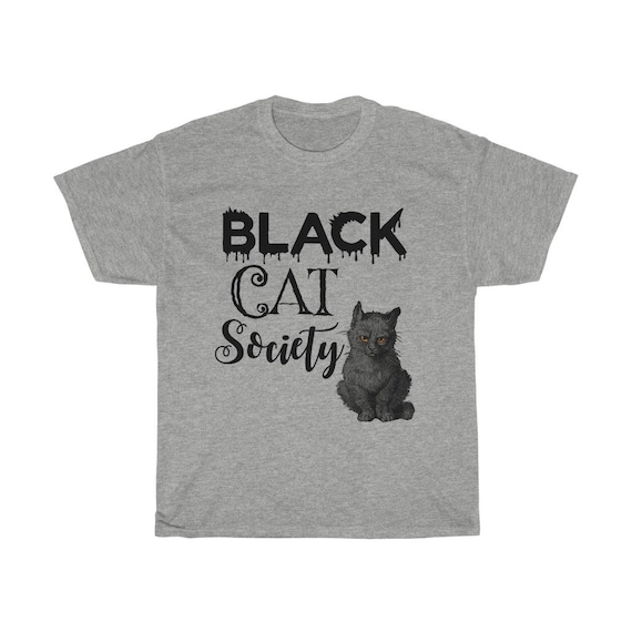 Black Cat Society Unisex T-shirt, Halloween, All Hallows Eve