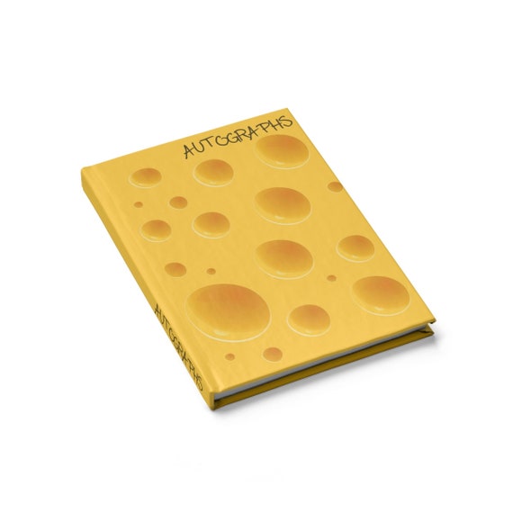 Cheese Autograph Book, Hardcover, Blank Pages, For Cheesehead Green Bay Packers Fans!, Notebook