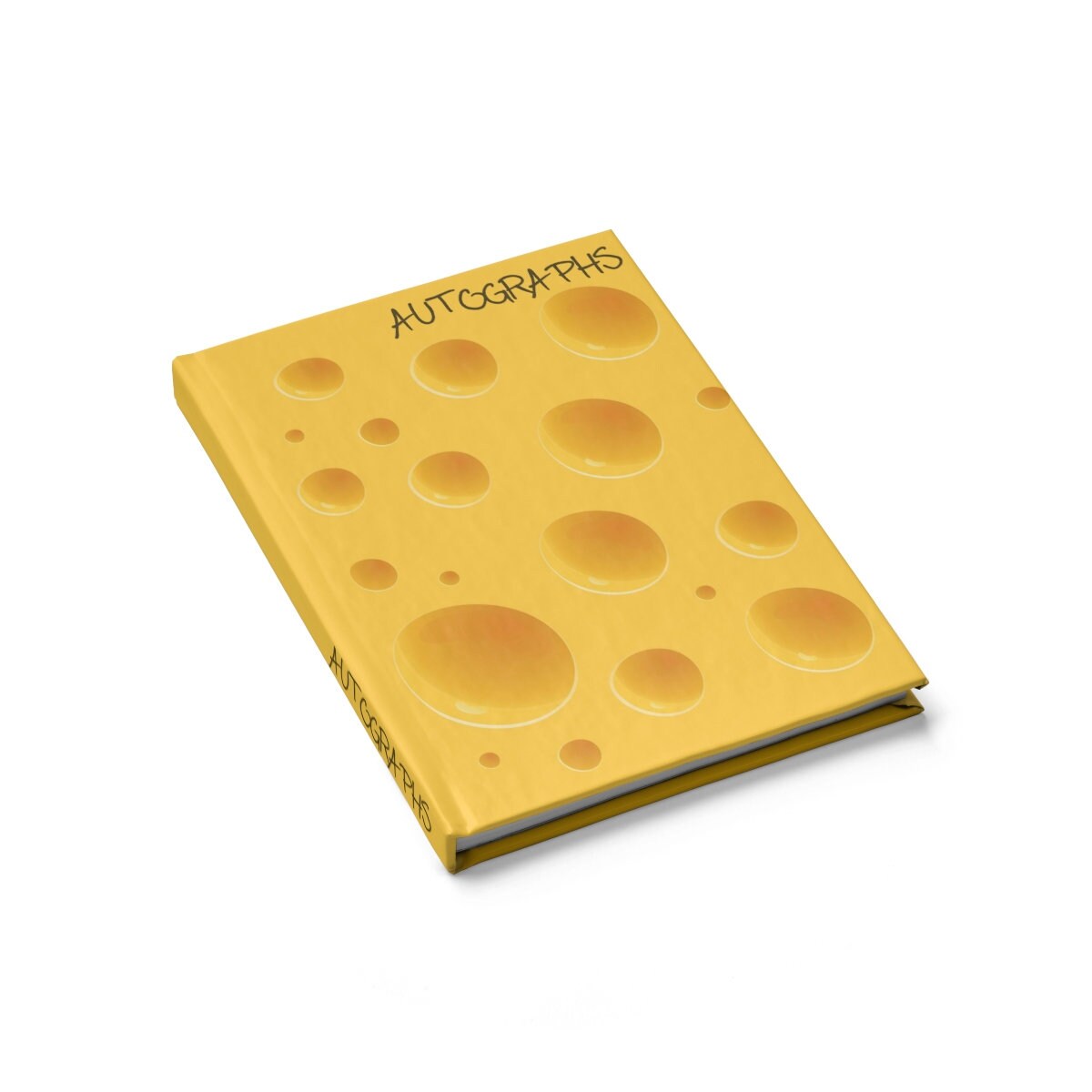 Cheese Autograph Book, Hardcover, Blank Pages, For Cheesehead Green Bay