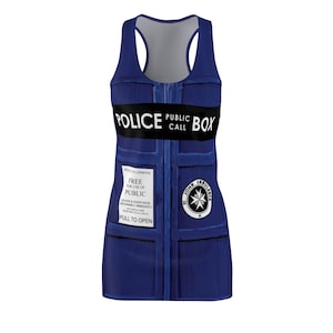 TARDIS Racerback Dress, Inspired by BBC TV Show Doctor Who