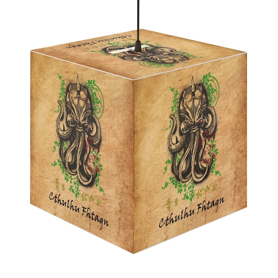 Cthulhu Dreams Cube Lamp, Vintage Inspired H.P. Lovecraft Design