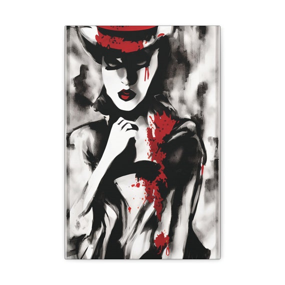 Bloody Mary, Canvas Print, Graphic Novel Noir, Historical, Urban Legend, Myth, Horror Story, Paranormal, Scary