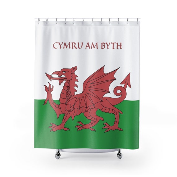 Cymru Am Byth, Shower Curtain, Red Dragon, Flag Of Wales, Welsh Motto, Welsh Pride