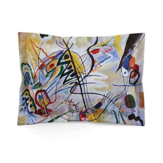 Kandinsky's Violet Wedge Pillow Sham, Abstract
