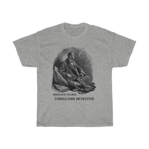 Camiseta de Sherlock Holmes 100 % algodón, Detective consultor, Arthur Conan Doyle
