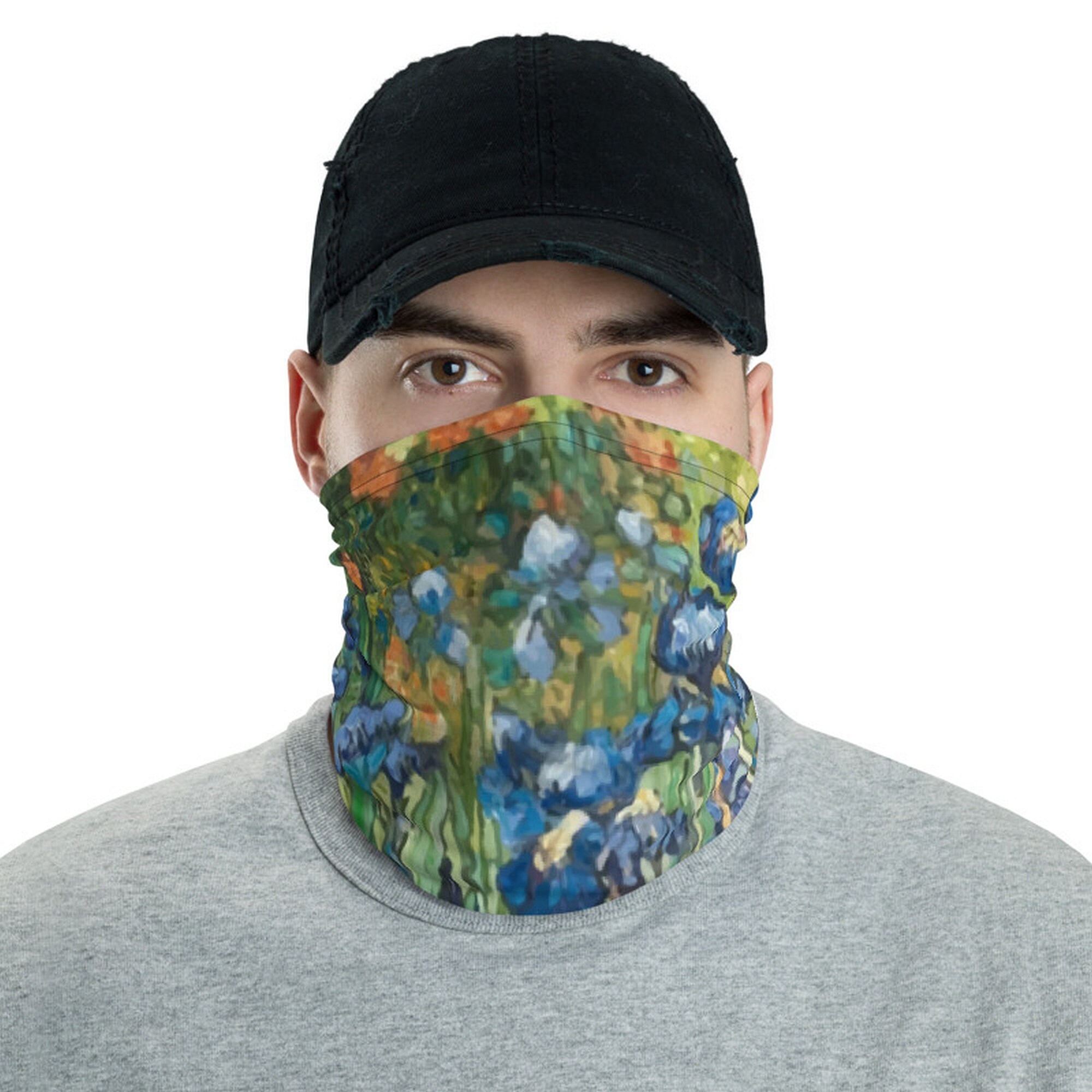 Irises Neck Gaiter Vincent Van Gogh Headband Bandana - Etsy