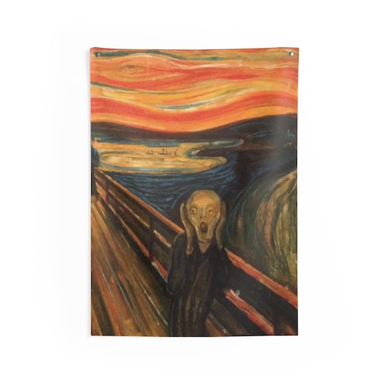 The Scream, Indoor Wall Tapestry, Vintage/Antique Painting, Edvard Munch 1893, Wall Decor, Room Decor