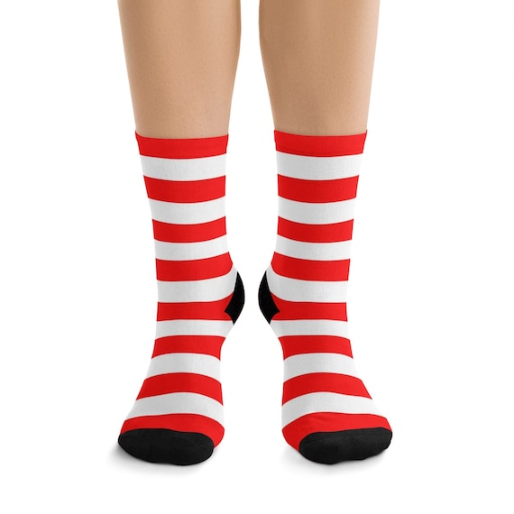 Christmas Candy Cane  Premium Crew Socks, One Size Fits Most