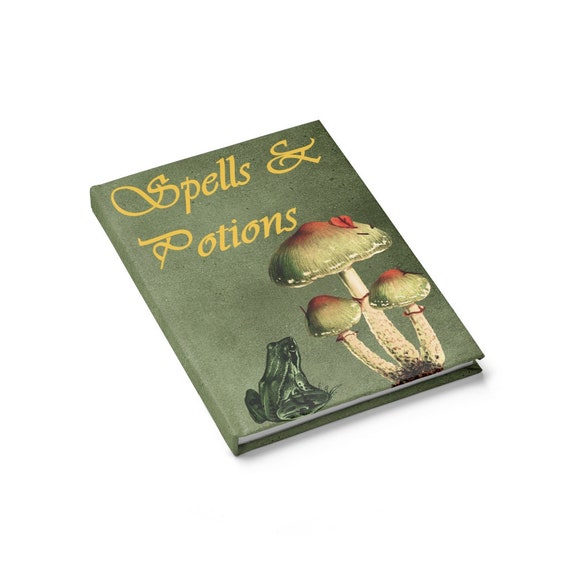 Spells & Potions, Journal, Hardcover, Ruled Line, Witch, Witchcraft, Wicca, Magick, Witchcraft, Notebook