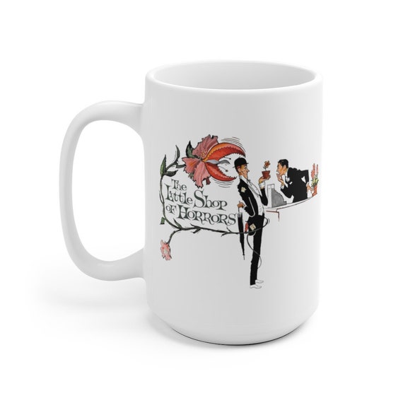 Little Shop Of Horrors, White 15oz Ceramic Mug, Vintage 1960 Movie Poster, Coffee, Tea