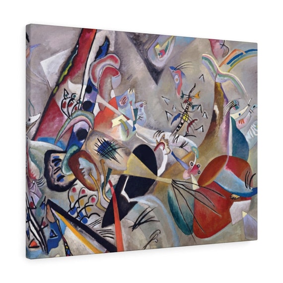In Gray, 30"x24" Canvas Print, Wassily Kandinsky, Abstract