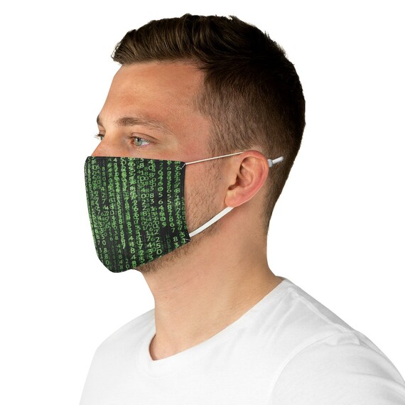 The Matrix Code, Cloth Face Mask, Washable, Reusable, Inspired by