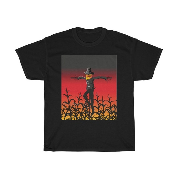 Scarecrow In Wheat Field Unisex T-shirt, Jack-O-Lantern, Halloween, All Hallows Eve