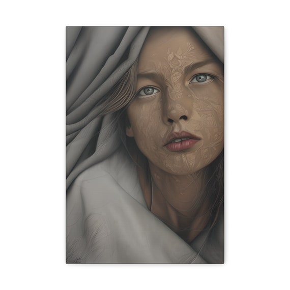 Moonlight's Daughter, Canvas Print, Spiritual, Ephemeral, Eternal, Ethereal, Ancient, Youthful, Luna, Selene, Moon Goddess