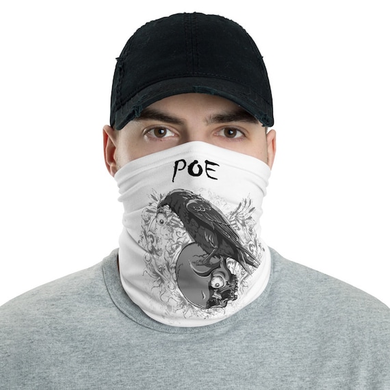 Poe's Raven, Neck Gaiter, Inspired By Edgar Allan Poe, Headband, Bandana