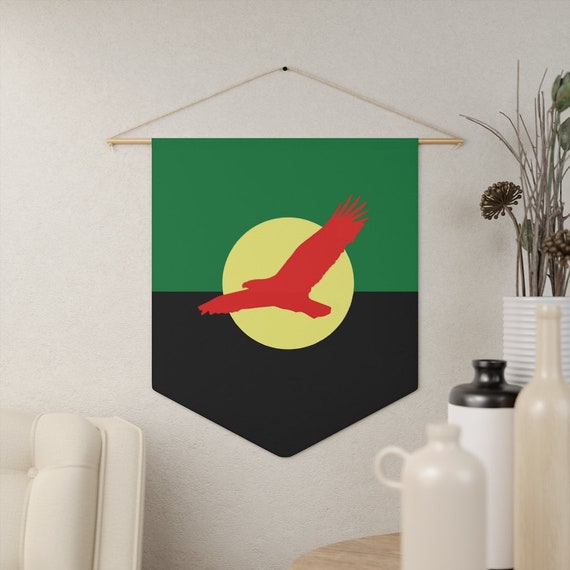 House Atreides v1, Vertical 18"x21" Indoor Wall Pennant. Inspired From Dune, Cosplay, Red Hawk, Caladan, Banner, Flag