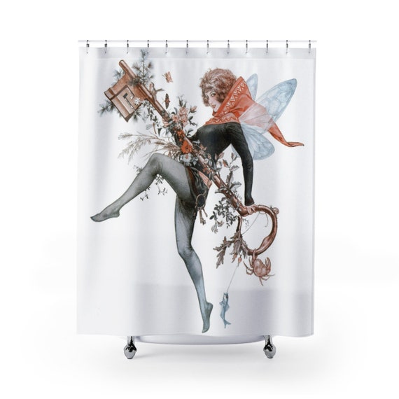 Spring Faerie Key, Shower Curtain, Victoria Illustration