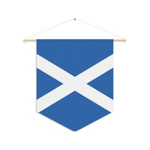 Flag Of Scotland, 18"x21" Indoor Wall Pennant. Saint Andrew's Cross, Saltire, Scottish Pride image 3