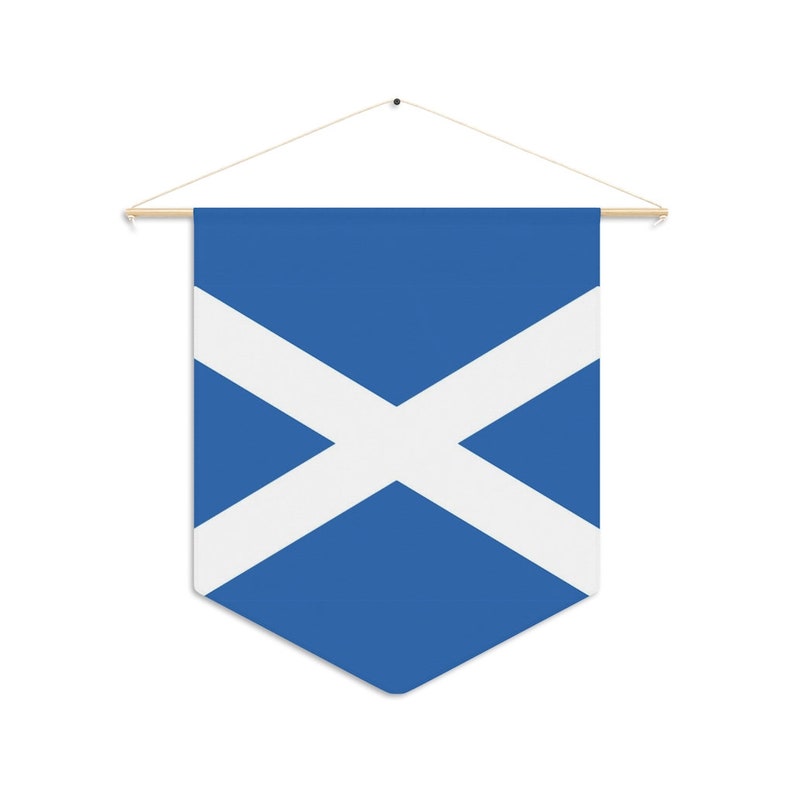 Flag Of Scotland, 18"x21" Indoor Wall Pennant. Saint Andrew's Cross, Saltire, Scottish Pride image 3