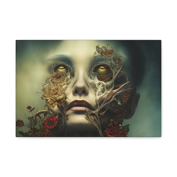 Gaia's Tears, Canvas Print, Earth Goddess, Environmental, Climate Change, Activisim