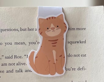Orange Cat Magnetic Bookmark