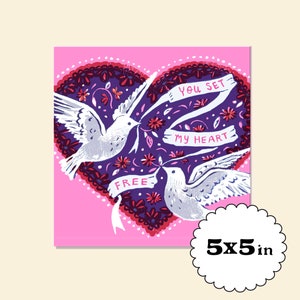 You Set My Heart Free Valentine's Card ~ druckbarer digitaler Download