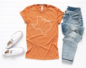 Texas Vintage State Tee, Texas Shirt, State Shirt, Texas State Tee, Texas Gift, Texas Pride, Home Tee